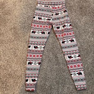 NoBo Christmas leggings. Size 7-9Juniors